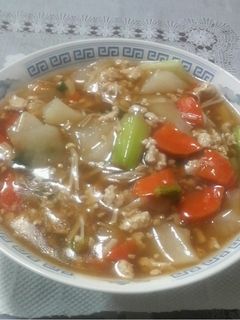 鶏のひき肉と野菜のあんかけ-レシピのメイン写真