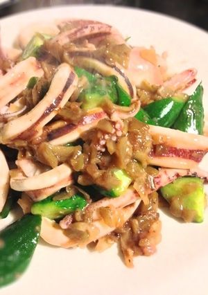 いかときゅうりの搾菜炒め-レシピのメイン写真