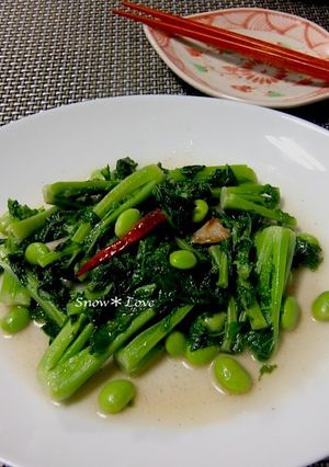 なばなと枝豆の青菜炒め-レシピのメイン写真