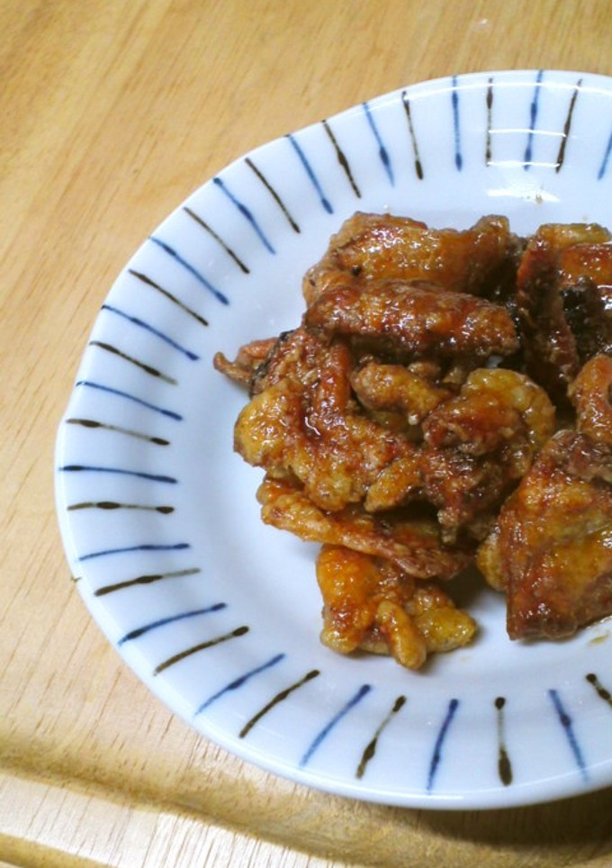 鶏皮のｶﾘｶﾘ＊照り焼き仕立て-レシピのメイン写真