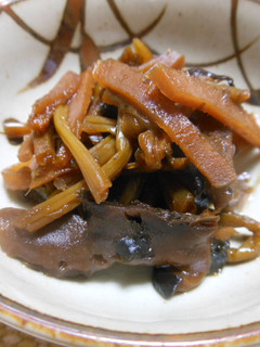 生姜・椎茸・昆布・サツマイモの茎で…佃煮-レシピのメイン写真