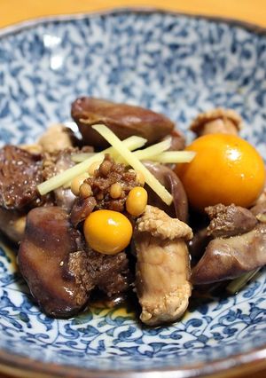 レバーと玉紐の醤油煮-レシピのメイン写真