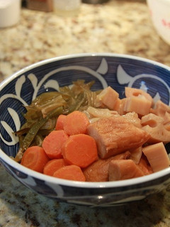 ほっくりレンコンと天ぷらの煮物-レシピのメイン写真