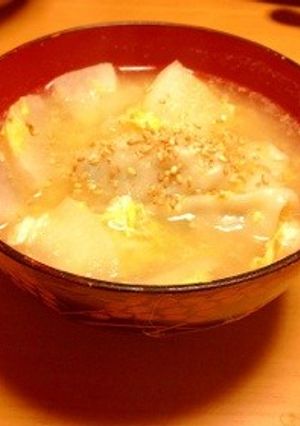 大根と餃子の卵スープ-レシピのメイン写真