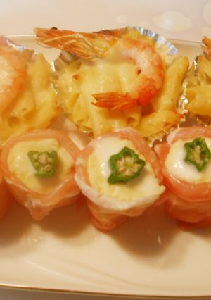 ♪生ハム巻き　お花ポテサラ♪-レシピのメイン写真