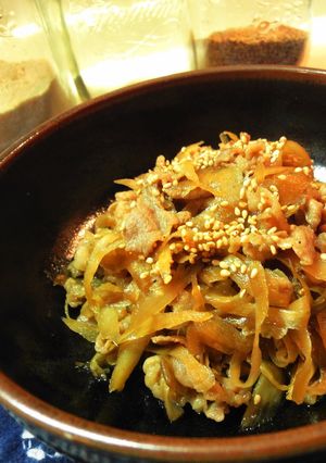 ＊牛蒡と豚バラ肉のきんぴら＊-レシピのメイン写真