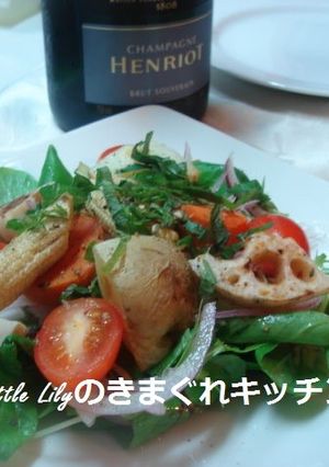 焼き野菜とベビーリーフのサラダ-レシピのメイン写真