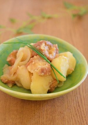無加水鍋で仙台麩とじゃがいもの醤油麹煮-レシピのメイン写真