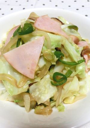 ハム入り野菜炒め-レシピのメイン写真