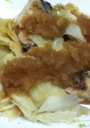 さわらの塩麹漬け蒸し焼きキャベツ添え-レシピのメイン写真