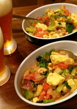 ジャマイカ！豆腐とセロリのスパイス炒め物-レシピのメイン写真