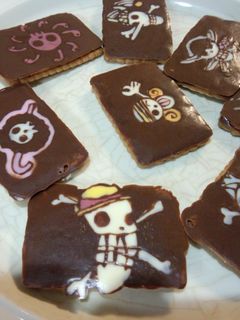 簡単☆ワンピースキャラチョコの海賊旗♪♪-レシピのメイン写真