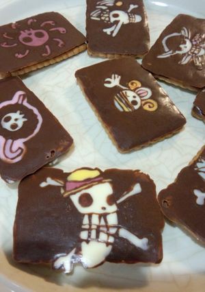簡単☆ワンピースキャラチョコの海賊旗♪♪-レシピのメイン写真