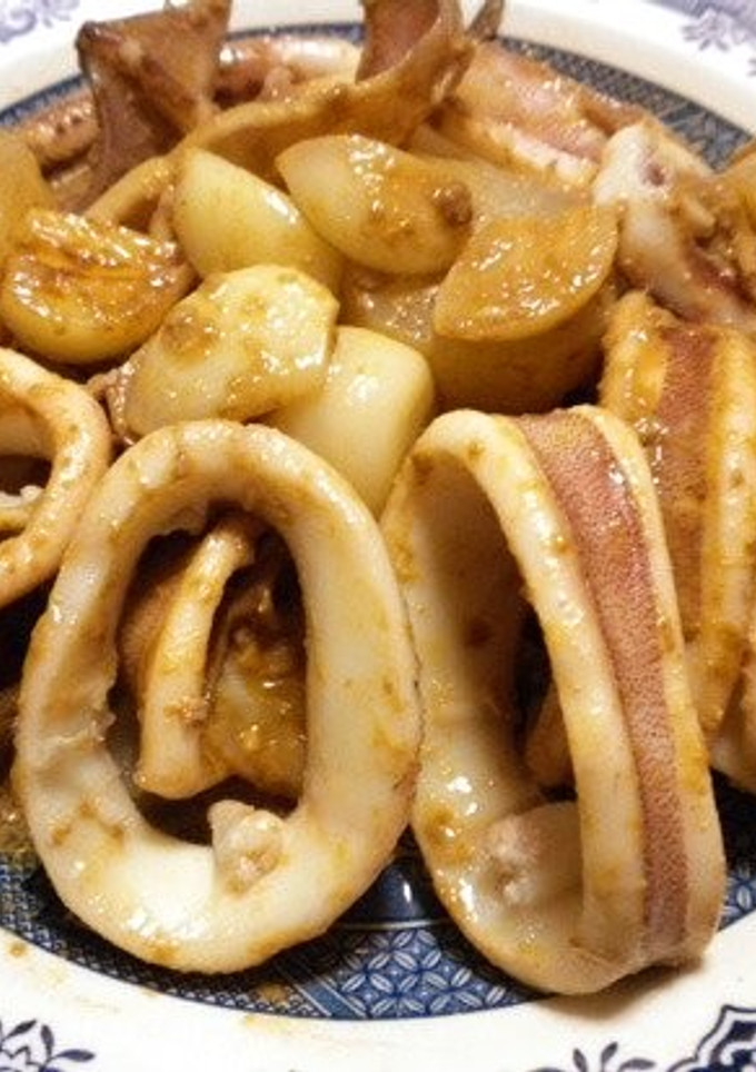 イカとにんにくのスタミナ炒め煮-レシピのメイン写真