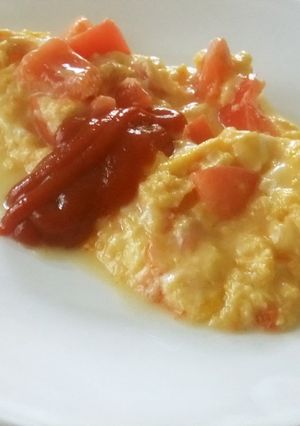♥トマトチーズスクランブルエッグ♥-レシピのメイン写真