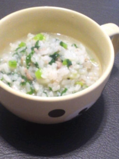大根の葉とひき肉のお粥-レシピのメイン写真
