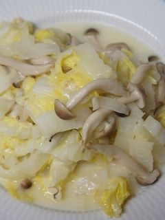 超簡単 白菜としめじのチーズ炒め-レシピのメイン写真