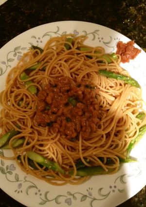 簡単すぎる☆納豆スパゲティー-レシピのメイン写真