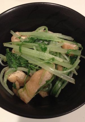 水菜と油揚げのさっと煮-レシピのメイン写真