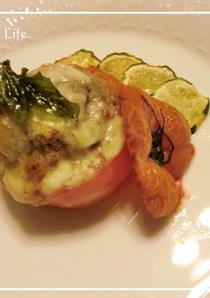 可愛い～♪トマトのファルシー（肉詰め）-レシピのメイン写真