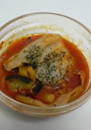 レンジだけ！豚バラ肉と野菜のトマト煮-レシピのメイン写真