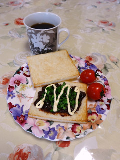 ねぎ肉味噌のトースト-レシピのメイン写真