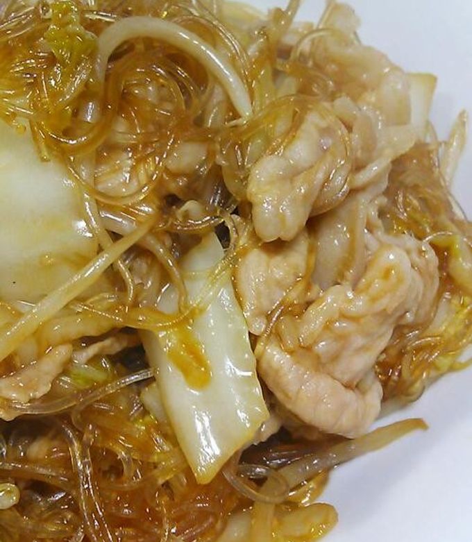 白菜と春雨の豚肉♪もやし炒め(⌒‐⌒)-レシピのメイン写真