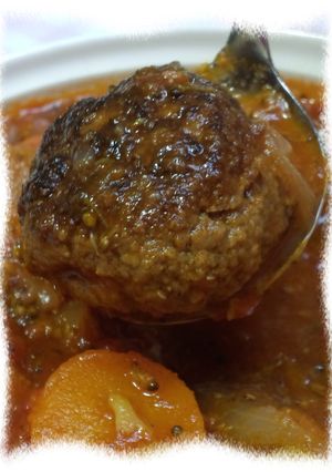 トマトベースの煮込みハンバーグ-レシピのメイン写真