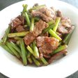 にんにくの芽と牛肉の簡単炒め物