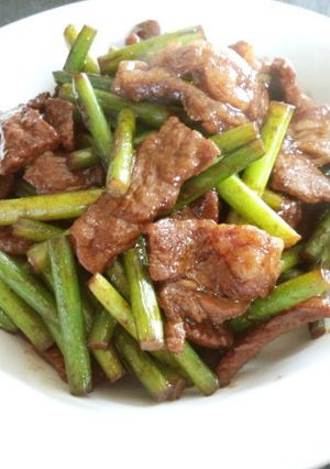 にんにくの芽と牛肉の簡単炒め物-レシピのメイン写真