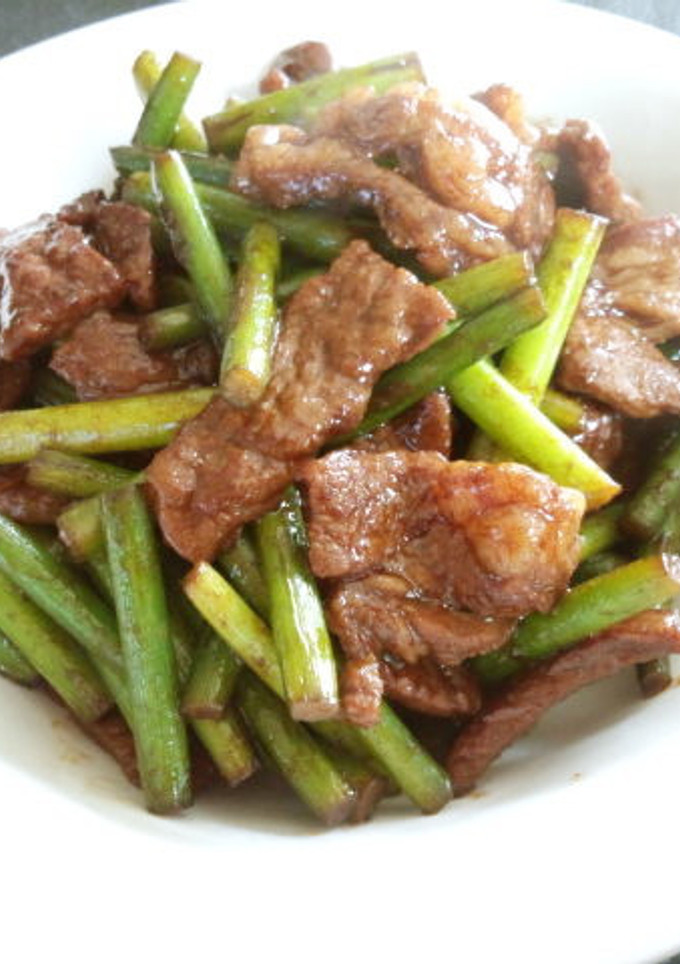 にんにくの芽と牛肉の簡単炒め物-レシピのメイン写真