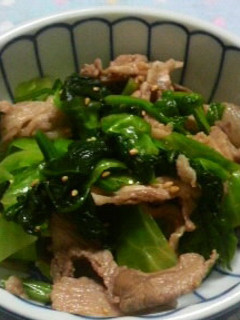 キャベツと豚肉のごま和え(中華風)-レシピのメイン写真