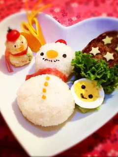 ✾クリスマス*パパっと雪だるまおにぎり✤-レシピのメイン写真