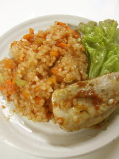 炊飯器で骨付きチキンライス-レシピのメイン写真