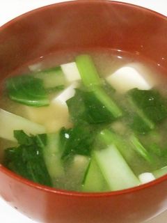 小松菜と豆腐の味噌汁✿簡単味噌汁-レシピのメイン写真