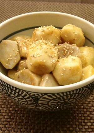 レンジだけ！里芋の味噌和え-レシピのメイン写真