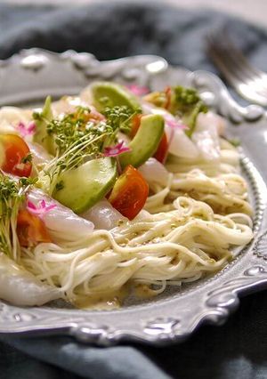 和風カルパッチョ風サラダそうめん-レシピのメイン写真