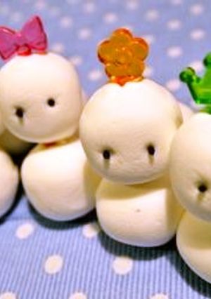 超簡単！クリスマスのマシュマロ雪だるま-レシピのメイン写真