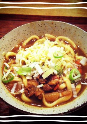 カレーの残り☆でチーズカレーうどん！-レシピのメイン写真