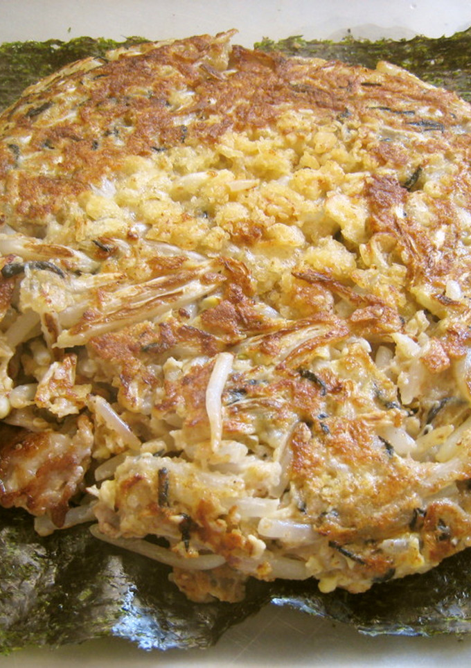 シャキうま❤もやしお好み焼き　のり巻き-レシピのメイン写真