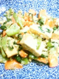 厚揚げチンゲン菜にんにく卵炒め-レシピのメイン写真