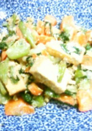 厚揚げチンゲン菜にんにく卵炒め-レシピのメイン写真