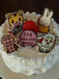 キャラチョコ ☆バースデーケーキ-レシピのメイン写真