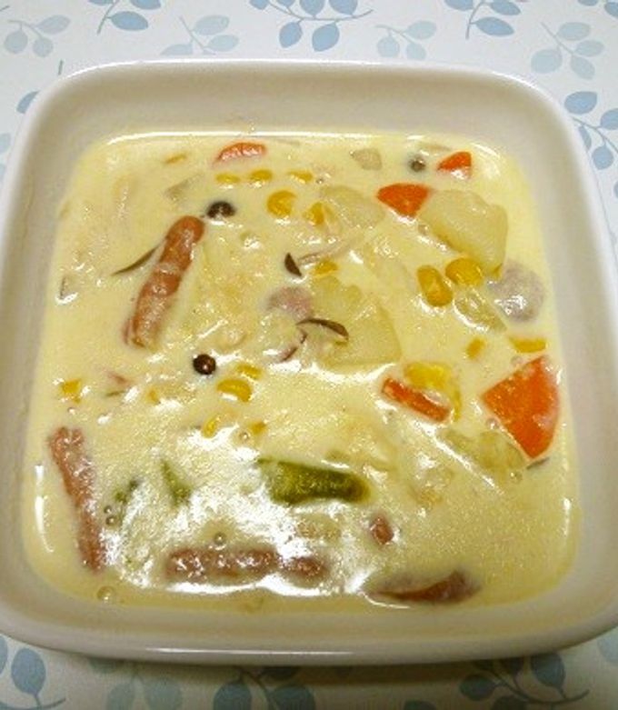 野菜たっぷり!うちの豆乳スープ-レシピのメイン写真