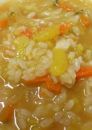さつまいもたっぷり味噌汁で、おじや♪-レシピのメイン写真