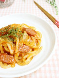 レンジで簡単ランチ*ナポリタン風うどん-レシピのメイン写真