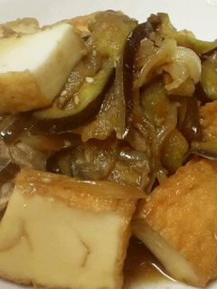 厚揚げ+ナスで増量!豚肉のごま生姜焼き-レシピのメイン写真