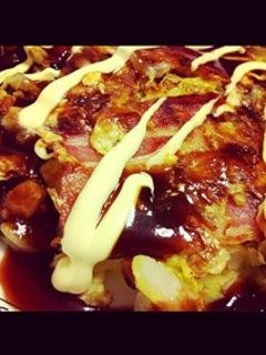 カリカリベーコンと白菜のお好み焼き-レシピのメイン写真