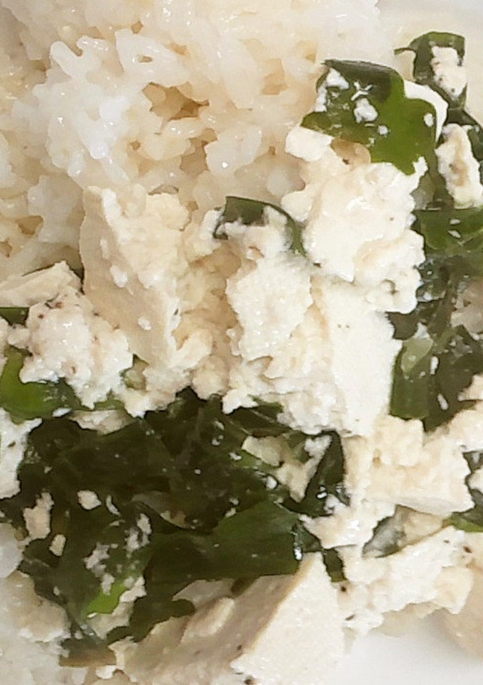 豆腐とわかめの胡椒炒め-レシピのメイン写真