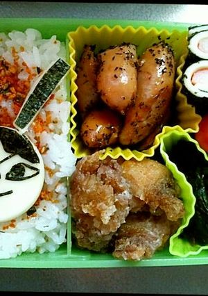 キャラ弁スライスチーズで鉄火のマキちゃん-レシピのメイン写真